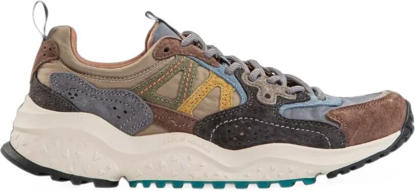 FLOWER MOUNTAIN Solin panelled suede sneakers Bruin