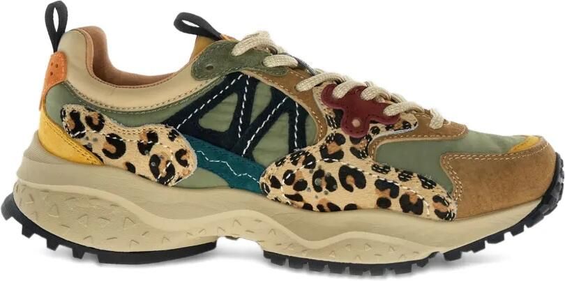 FLOWER MOUNTAIN Solin sneakers met luipaard-print Beige - Foto 4