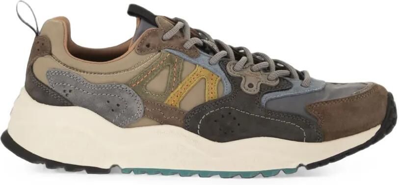 FLOWER MOUNTAIN Solin sneakers met suède vlakken Grijs