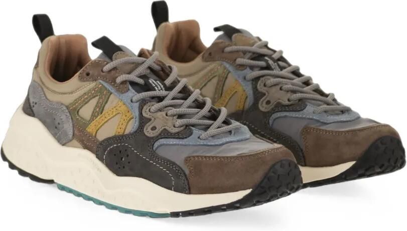 FLOWER MOUNTAIN Solin sneakers met suède vlakken Grijs - Foto 5