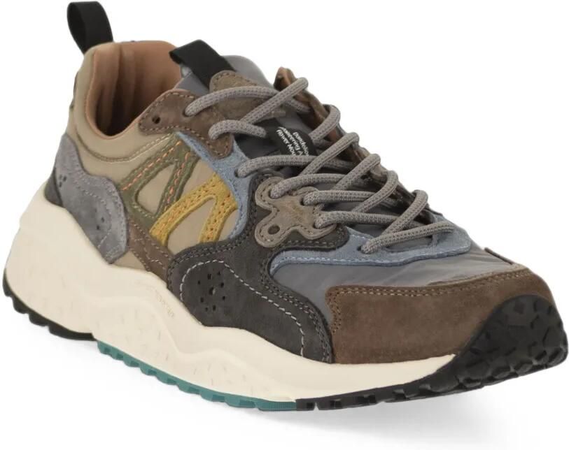 FLOWER MOUNTAIN Solin sneakers met suède vlakken Grijs - Foto 3