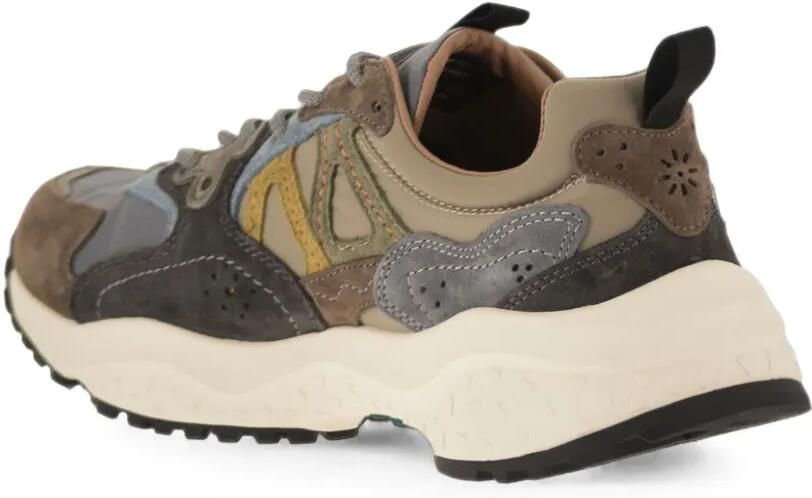FLOWER MOUNTAIN Solin sneakers met suède vlakken Grijs - Foto 4
