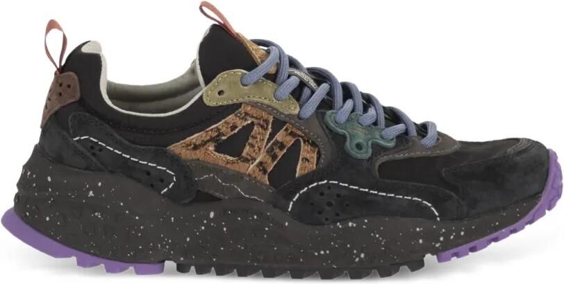FLOWER MOUNTAIN Solin Uni sneakers met vlakken Zwart