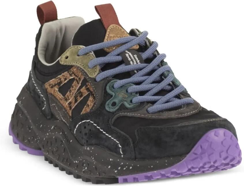 FLOWER MOUNTAIN Solin Uni sneakers met vlakken Zwart - Foto 3