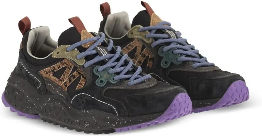FLOWER MOUNTAIN Solin Uni sneakers met vlakken Zwart - Foto 5