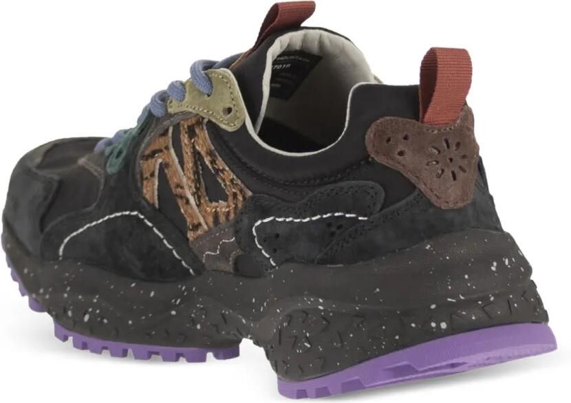 FLOWER MOUNTAIN Solin Uni sneakers met vlakken Zwart - Foto 4
