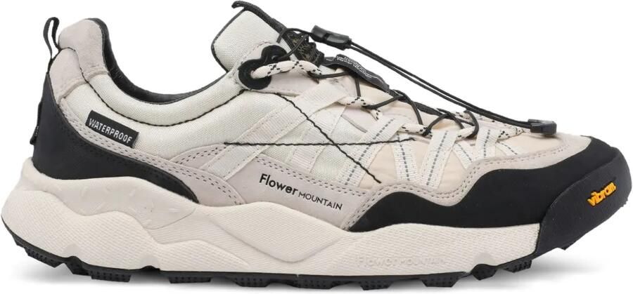 FLOWER MOUNTAIN Suède sneakers met logodetail Beige