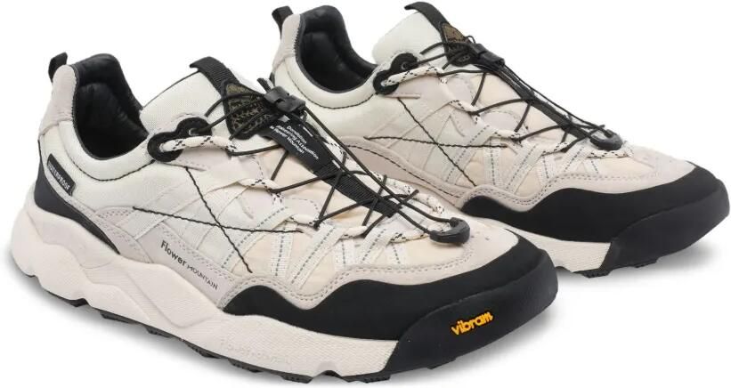 FLOWER MOUNTAIN Suède sneakers met logodetail Beige - Foto 4