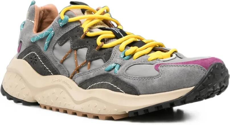 FLOWER MOUNTAIN Yamabushi suède sneakers met vlakken Grijs - Foto 2