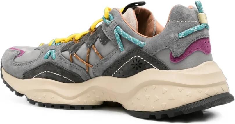 FLOWER MOUNTAIN Yamabushi suède sneakers met vlakken Grijs - Foto 3