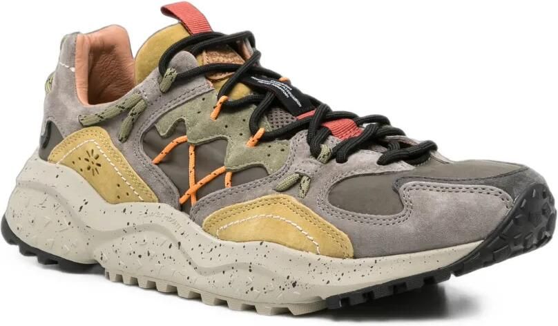 FLOWER MOUNTAIN Yamabushi suède sneakers met vlakken Grijs - Foto 3