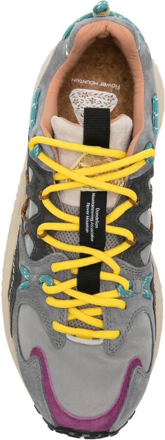 FLOWER MOUNTAIN Yamabushi suède sneakers met vlakken Grijs - Foto 4