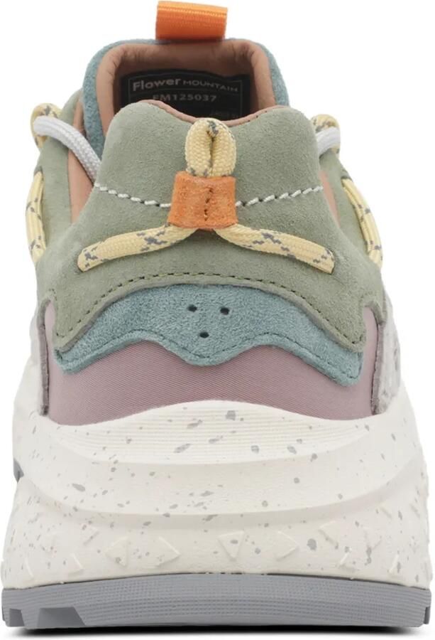 FLOWER MOUNTAIN Yamabushi suède sneakers met vlakken Groen - Foto 2
