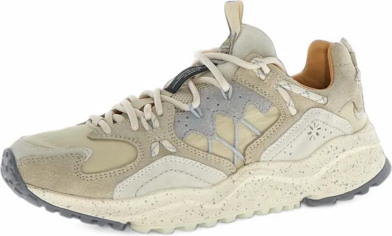 FLOWER MOUNTAIN Yamabushi Uni panelled speckled-sole sneakers Beige - Foto 4