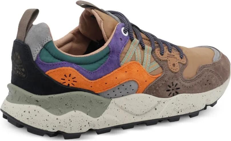 FLOWER MOUNTAIN Yamano 3 chunky sneakers met suède vlakken Bruin - Foto 4