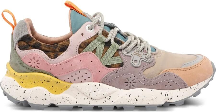 FLOWER MOUNTAIN Yamano 3 Light sneakers met suède vlakken Beige