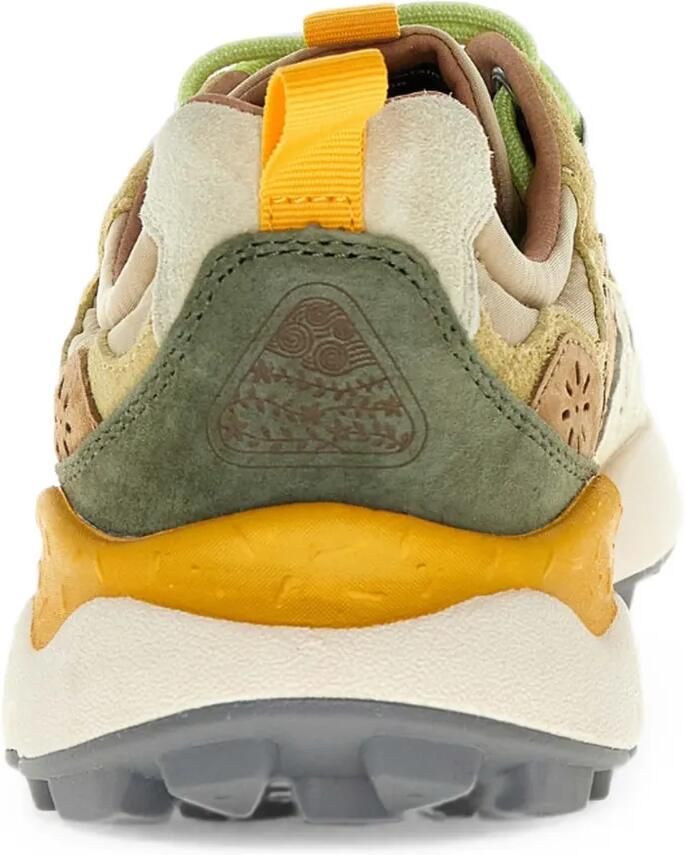 FLOWER MOUNTAIN Yamano 3 low-top sneakers met suède vlak Beige - Foto 3