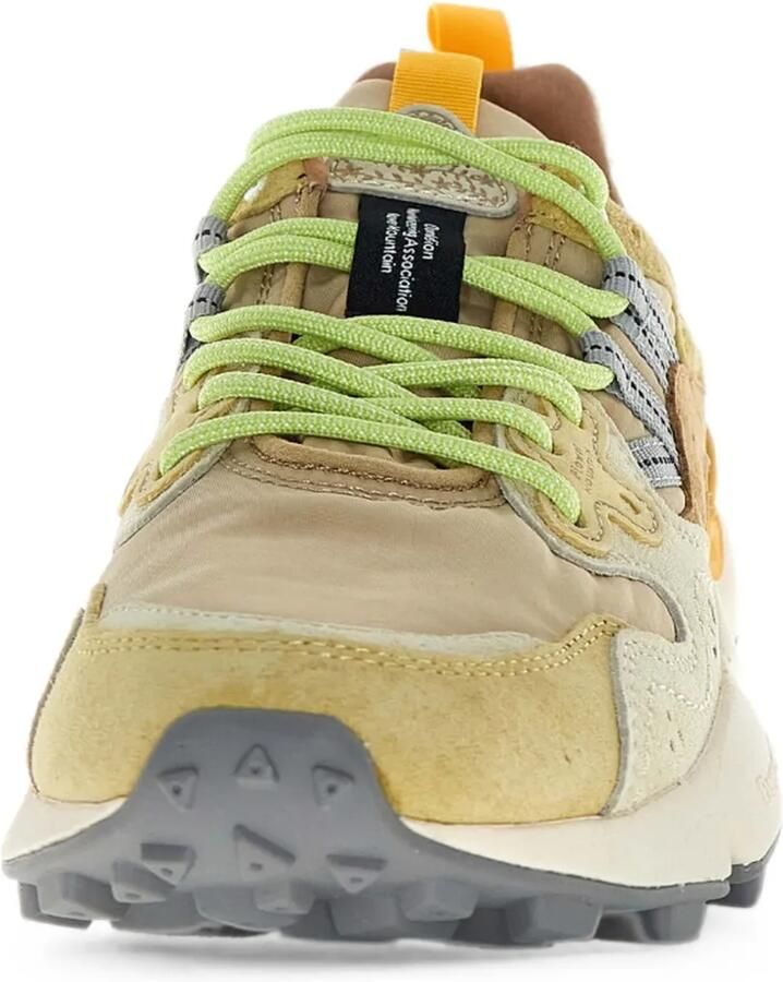 FLOWER MOUNTAIN Yamano 3 low-top sneakers met suède vlak Beige - Foto 2
