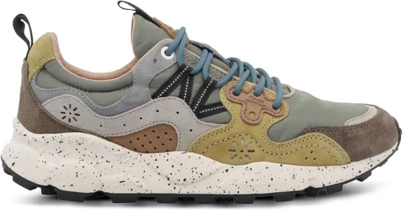 FLOWER MOUNTAIN YAMANO 3 low-top sneakers met suède vlakken Bruin