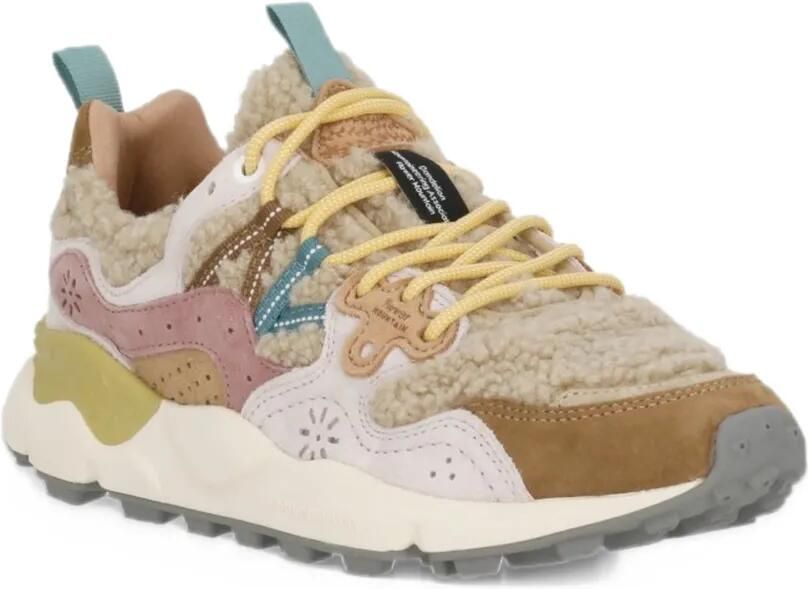 FLOWER MOUNTAIN Yamano 3 panelled sneakers Beige - Foto 3