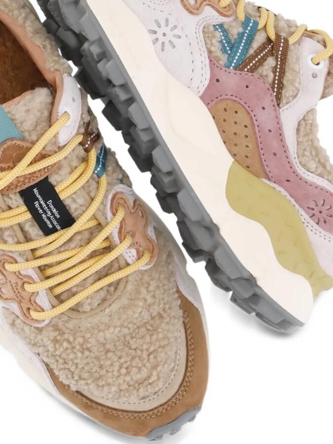FLOWER MOUNTAIN Yamano 3 panelled sneakers Beige - Foto 2