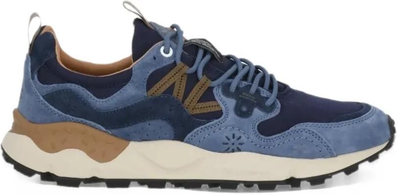 FLOWER MOUNTAIN Yamano 3 panelled sneakers Blauw