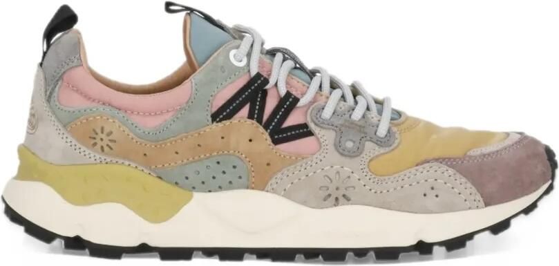FLOWER MOUNTAIN Yamano 3 panelled sneakers Roze