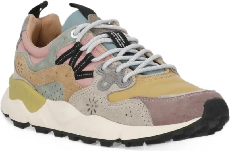 FLOWER MOUNTAIN Yamano 3 panelled sneakers Roze - Foto 3