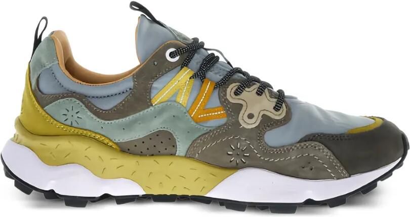 FLOWER MOUNTAIN Yamano 3 sneakers met suède vlakken Grijs