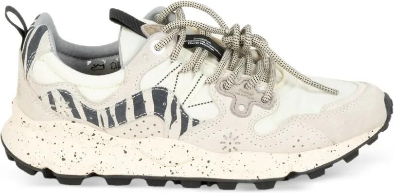 FLOWER MOUNTAIN Yamano 3 sneakers met dierenprint Wit