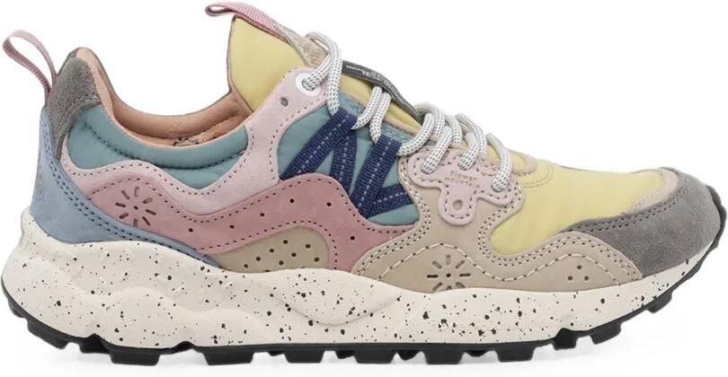 FLOWER MOUNTAIN Yamano 3 sneakers met geperforeerde details en vlakken Beige