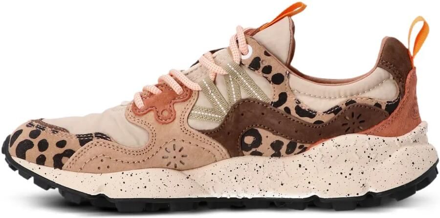 FLOWER MOUNTAIN Yamano 3 sneakers met luipaardprint Beige