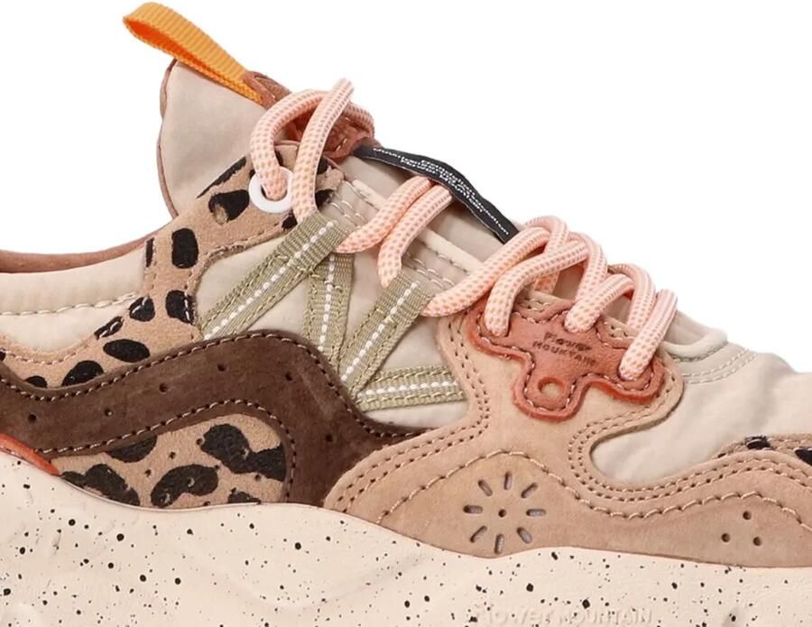 FLOWER MOUNTAIN Yamano 3 sneakers met luipaardprint Beige - Foto 2