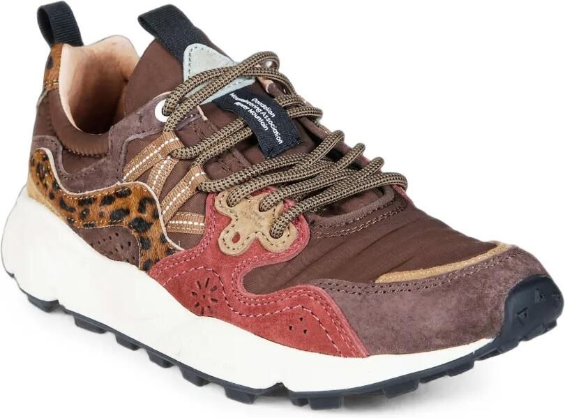 FLOWER MOUNTAIN Yamano 3 sneakers met luipaardprint Bruin - Foto 2