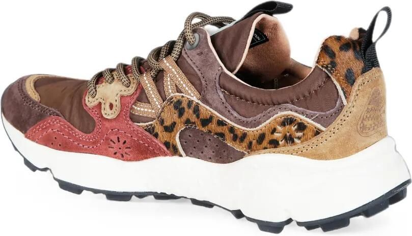 FLOWER MOUNTAIN Yamano 3 sneakers met luipaardprint Bruin - Foto 3