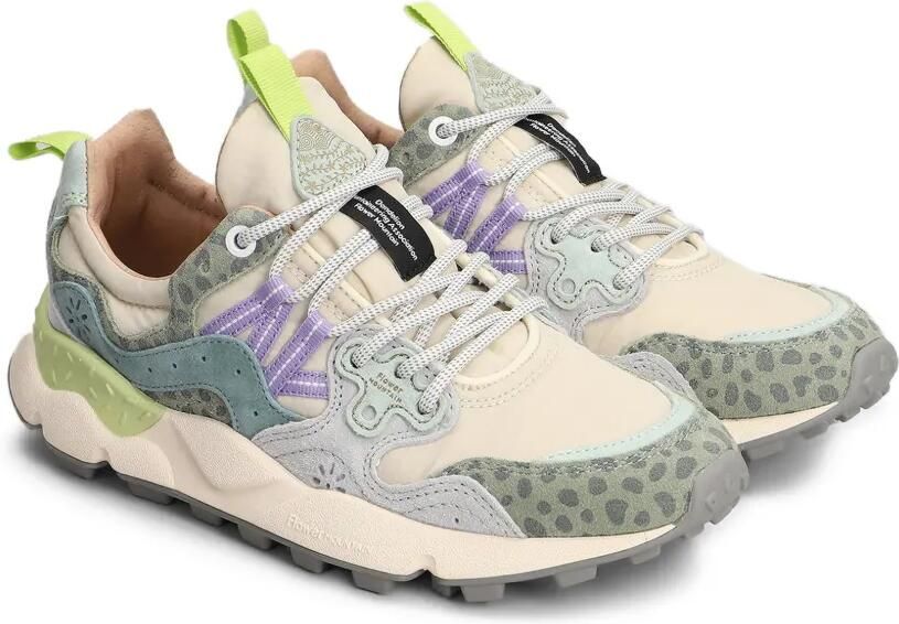 FLOWER MOUNTAIN Yamano 3 sneakers met luipaardprint en vlakken Beige - Foto 4