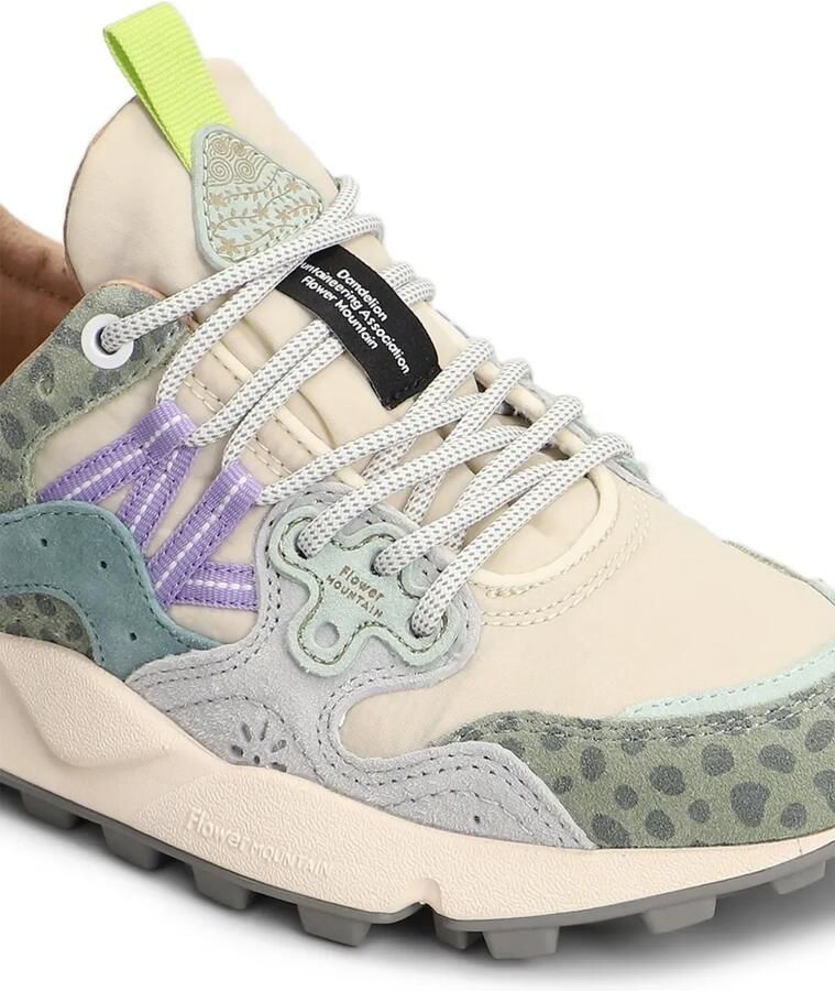 FLOWER MOUNTAIN Yamano 3 sneakers met luipaardprint en vlakken Beige - Foto 2