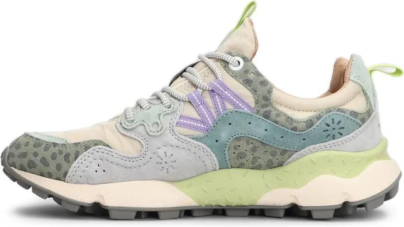 FLOWER MOUNTAIN Yamano 3 sneakers met luipaardprint en vlakken Beige - Foto 5