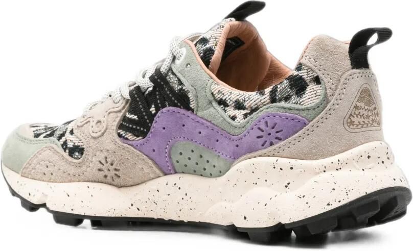 FLOWER MOUNTAIN Yamano 3 sneakers met luipaardprint en vlakken Beige - Foto 3