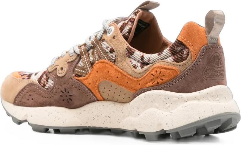 FLOWER MOUNTAIN Yamano 3 sneakers met luipaardprint en vlakken Oranje - Foto 3
