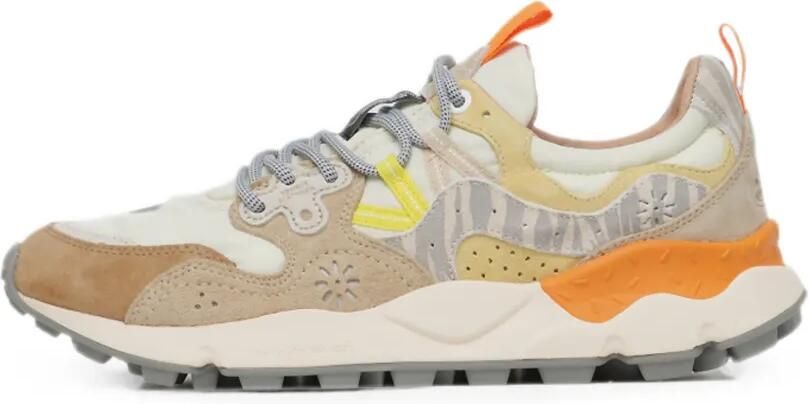 FLOWER MOUNTAIN Yamano 3 sneakers met suède vlak Beige - Foto 3