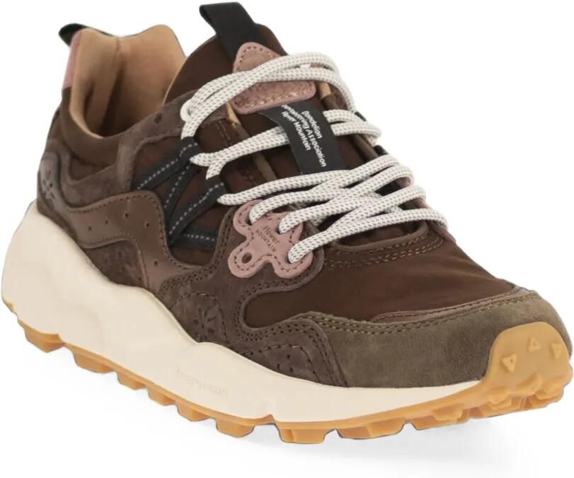 FLOWER MOUNTAIN Ya o 3 sneakers met suède vlak Bruin - Foto 3