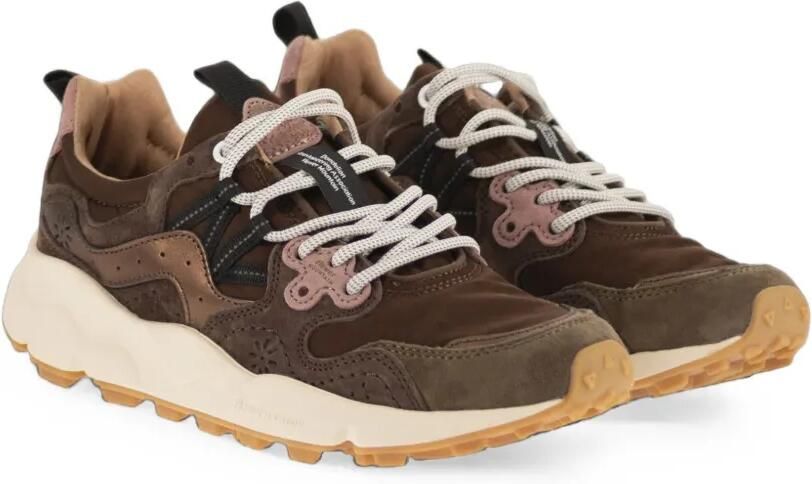 FLOWER MOUNTAIN Ya o 3 sneakers met suède vlak Bruin - Foto 5