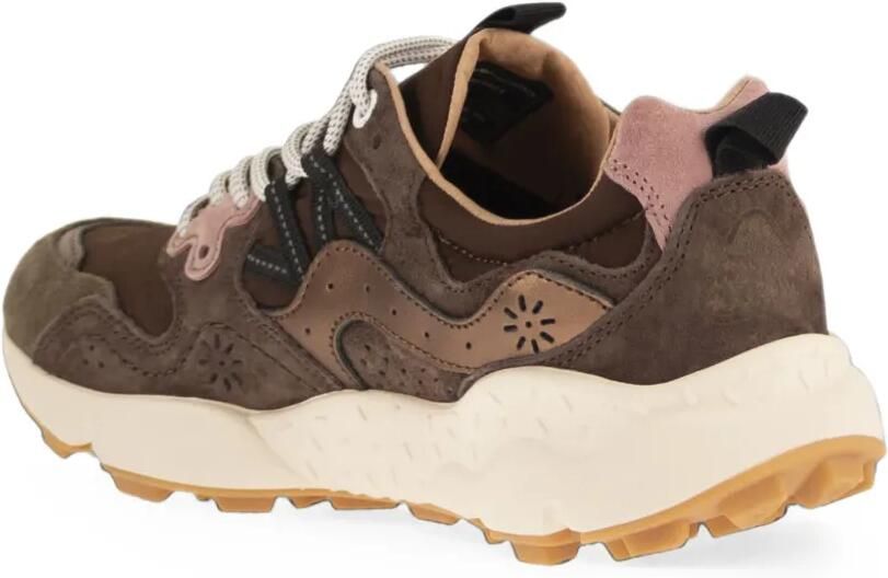 FLOWER MOUNTAIN Ya o 3 sneakers met suède vlak Bruin - Foto 4