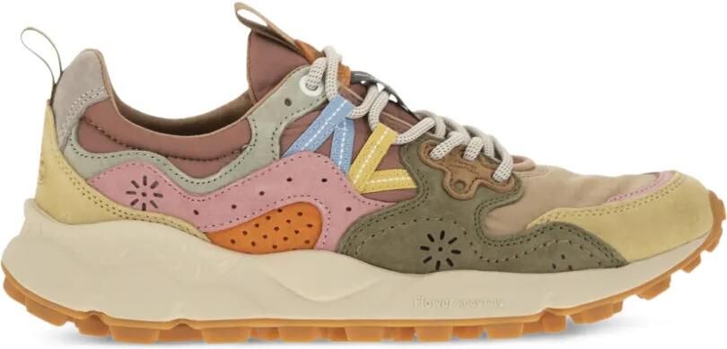 FLOWER MOUNTAIN Yamano 3 sneakers met suède vlakken Beige