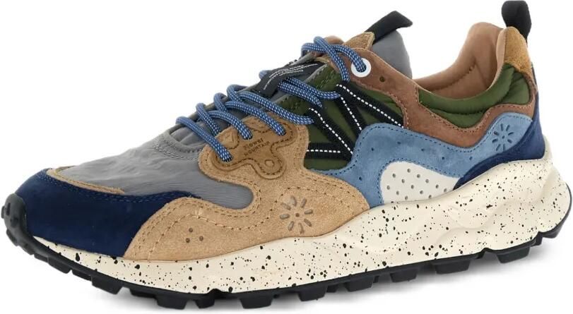 FLOWER MOUNTAIN Yamano 3 sneakers met suède vlakken Beige