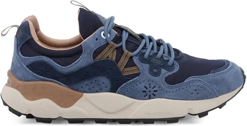 FLOWER MOUNTAIN Yamano 3 sneakers met suède vlakken Blauw