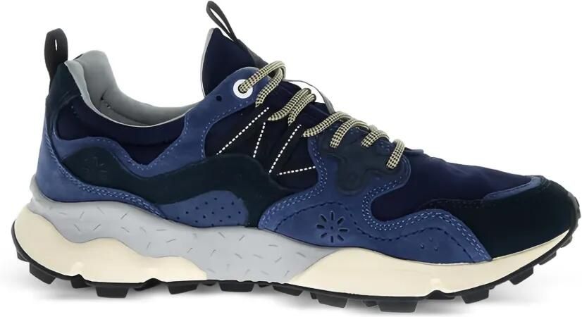 FLOWER MOUNTAIN Yamano 3 sneakers met suède vlakken Blauw