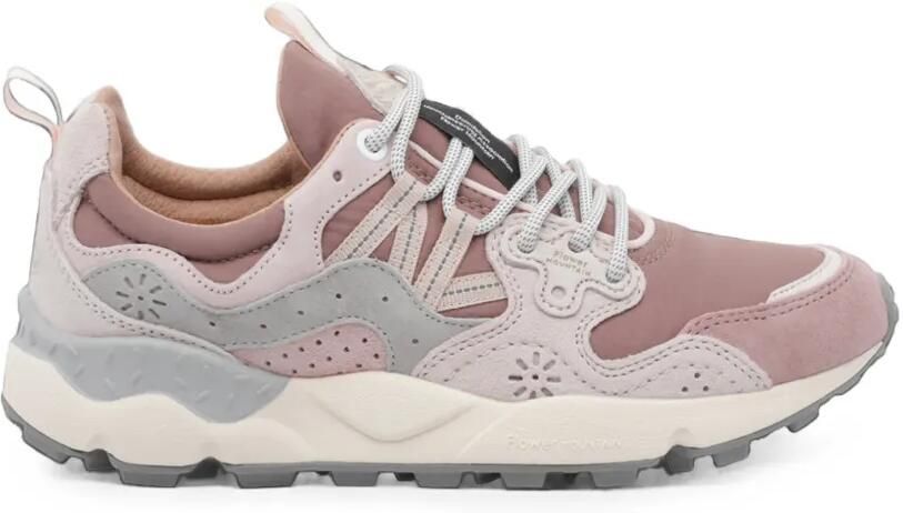 FLOWER MOUNTAIN Yamano 3 sneakers met suède vlakken en geperforeerde details Roze
