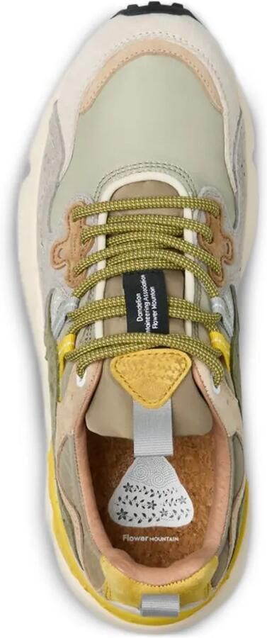 FLOWER MOUNTAIN Yamano 3 sneakers met suède vlakken Groen - Foto 4